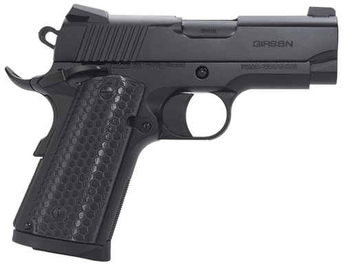 EAA GIRSAN 392050 MC1911 SC Untouchable Sub-Compact Frame 45 ACP 6+1 3.40"  Black Steel Barrel, Black Serrated Steel Slide & Frame w/Beavertail, Black Polymer Grip