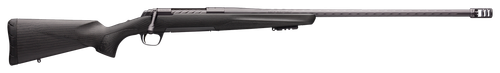 Browning 035543282 X-Bolt Pro Long Range 6.5 Creedmoor 4+1 26" Skip Fluted Heavy Barrel, Recoil Hawg Muzzle Brake, Spiral Fluted Bolt, Carbon Gray Elite Cerakote, Natural Carbon Fiber  Stock