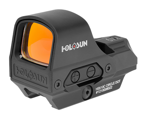 Holosun HS510C 510  Black 1x, 2 MOA Red Dot/65 MOA Circle Reticle
