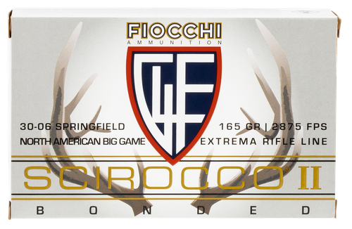 Fiocchi A3006SCA SCIROCCO BONDED Extrema 30-06Springfield 165gr Swift Scirocco II Bonded 20 Per Box/10 Case