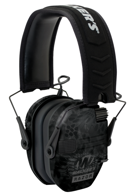 Walker's GWPRSEMYP Razor Slim Electronic Muff 23 dB,Over the Head,  Typhoon Camo/Black Polymer