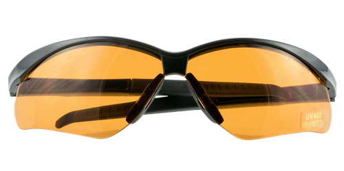 Walker's GWPSGLAMB Sport Glasses Crosshair Adult Amber Lens Polycarbonate Black Frame