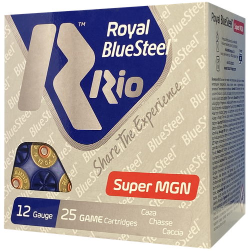 Rio Ammunition RBSM403 BlueSteel Royal 12Gauge 3" 1 3/8oz 3Shot 25 Per Box/10 Case