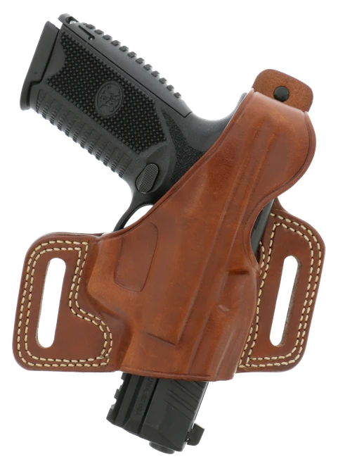 Galco SIL212 Silhouette  OWB Tan Leather Belt Slide Fits 1911 Fits 3.50" Barrel Right Hand