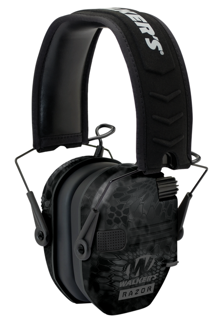 Walker's GWPRSEMYP Razor Slim Electronic Muff 23 dB,Over the Head,  Typhoon Camo/Black Polymer