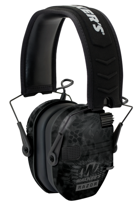 Walker's GWPRSEMYP Razor Slim Electronic Muff 23 dB,Over the Head,  Typhoon Camo/Black Polymer