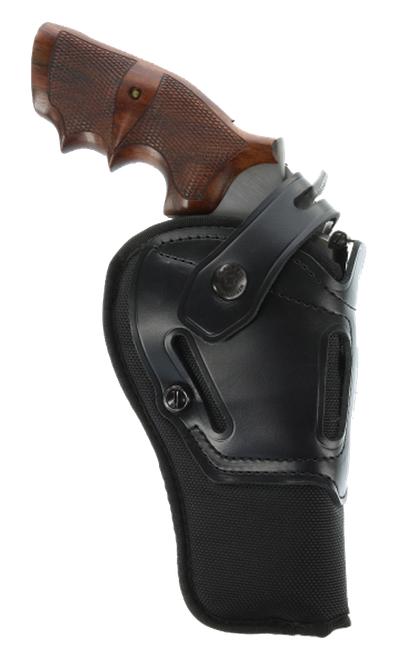 Galco SR63B Switchback  OWB Black Leather Belt Slide Fits Ruger Alaskan/S&W N Frame Fits 1-1.50" Barrel Fits 2.50" Barrel Ambidextrous