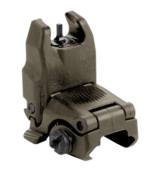 Magpul MAG247-ODG MBUS Sight Front  Olive Drab Green Polymer, Spring-Loaded Flip Up for AR15/ M16