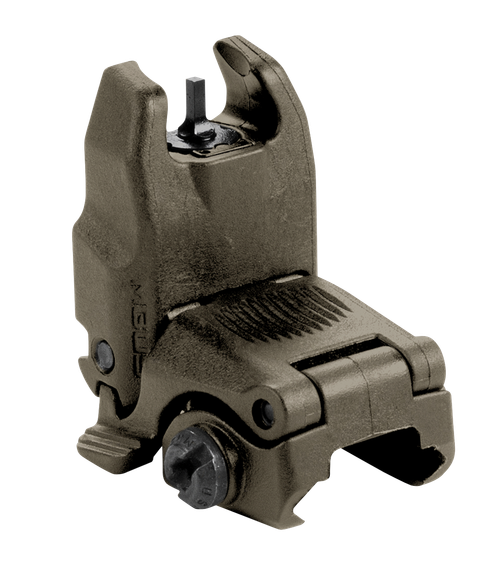Magpul MAG247-ODG MBUS Sight Front  Olive Drab Green Polymer, Spring-Loaded Flip Up for AR15/ M16