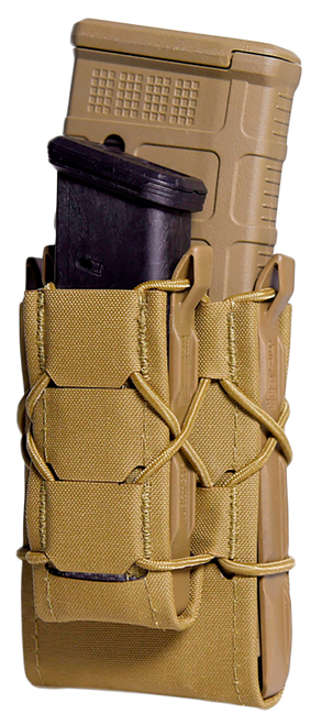 High Speed Gear 24DD00CB TACO Gen 2 Double Decker Coyote Brown Nylon Laminate MOLLE Mount Pistol/Rifle