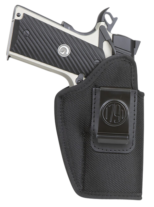 1791 Gunleather PNIWB4BLKR Premium Nylon  IWB Size 04 Black Ballistic Nylon Belt Clip Right Hand
