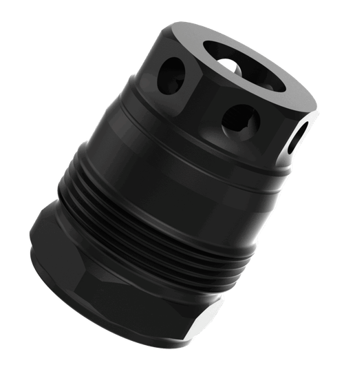 Liberty Precision Machine LPM-2013 Baby Bell Muzzle Brake Black Stainless Steel 5/8"x24 Threads 1.10"