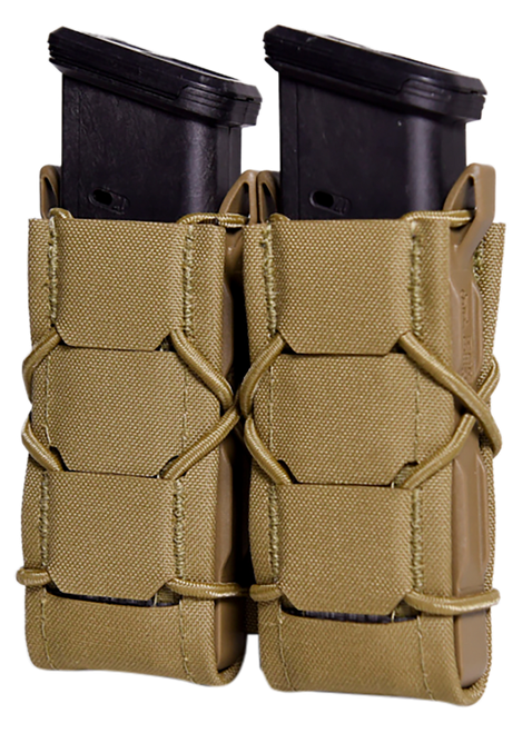 High Speed Gear 24PT02CB TACO Gen 2 Double Coyote Brown Nylon Laminate MOLLE Mount Pistol