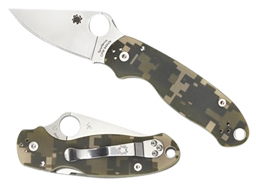 Spyderco C223GPCMO Para 3  2.95" Folding Plain Black DLC CPM S45VN SS Blade/Digital Camo Textured G10 Handle Includes Pocket Clip