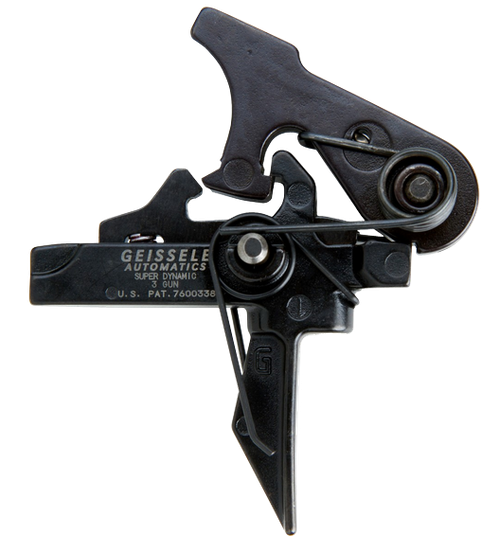 Geissele Automatics 05166 SD 3 Gun Flat Trigger with 4.50-5.50 lbs Draw Weight & Black Oxide Finish for AR-15/AR-10