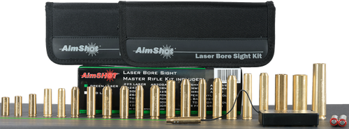 AimShot  Master Kit  Multi-Caliber Bore Sight with Green 532nM Laser & Uses 2 AAA Batteries for Rifles (Batteries Not Included)