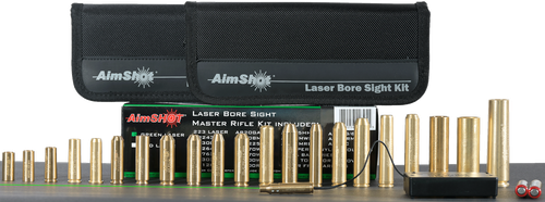AimShot  Master Kit  Multi-Caliber Bore Sight with Green 532nM Laser & Uses 2 AAA Batteries for Rifles (Batteries Not Included)