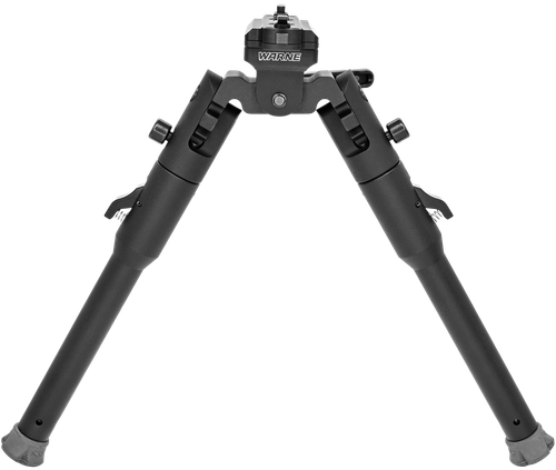 Warne 7914M Skyline Lite Bipod  Folding Black Aluminum/Steel