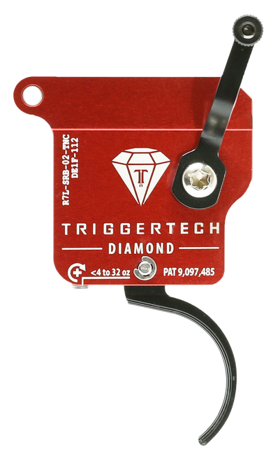 TriggerTech R7LSRB02TNC Diamond Without Bolt Release Curved Trigger Single-Stage Fits Remington 700 Left Hand