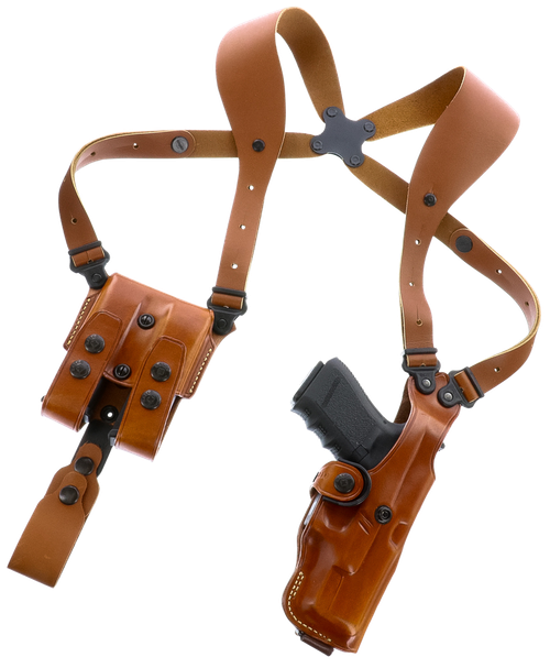 Galco VHS4212R VHS 4.0 Shoulder System Tan Leather Fits 1911 Fits 5" Barrel Ambidextrous