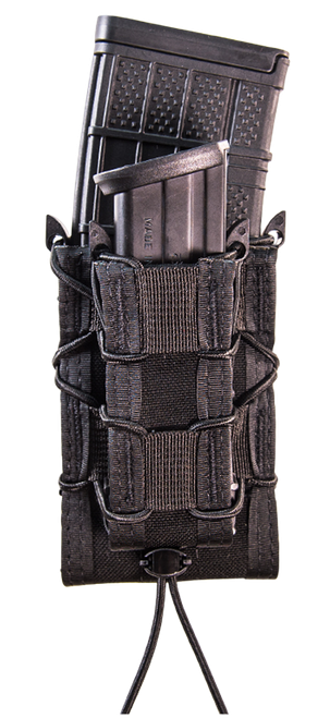 High Speed Gear 11DD00BK TACO Double Decker Mag Pouch Double Black Nylon MOLLE Compatible w/ Rifle Compatible w/ Pistol