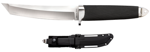 Cold Steel CS-35AB San Mai Master 6" Fixed Tanto Plain Satin VG-10 San Mai Blade/Black Textured/Oval Kray-Ex Handle Includes Sheath