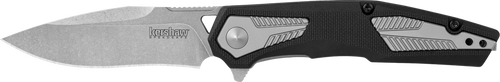 Kershaw 1390 Tremolo  EDC 3.13" Folding Clip Point Plain Stonewashed 4Cr14 Blade, Black GFN/SS Handle