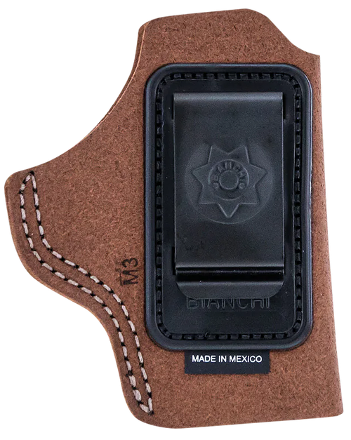 Bianchi 10381 6C  IWB Tan Leather Belt Clip Fits 2" Barrels Ruger/Colt/Charter Arms Left Hand