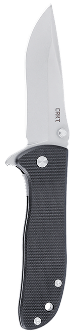 CRKT 6450D2 Drifter  EDC 2.88" Folding Drop Point Plain Stonewashed D2 Steel Blade, Black Textured G10 Handle