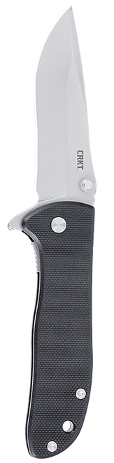 CRKT 6450D2 Drifter  EDC 2.88" Folding Drop Point Plain Stonewashed D2 Steel Blade, Black Textured G10 Handle