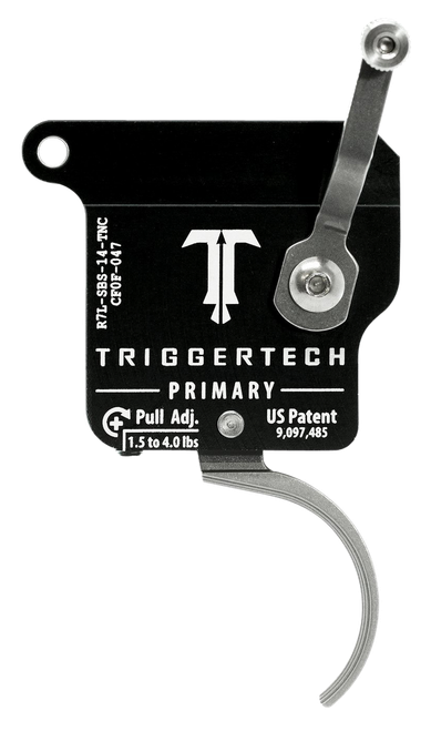 TriggerTech R7LSBS14TNC Primary Without Bolt Release Single-Stage Traditional Curved Trigger with 1.50-4 lbs Draw Weight for Remington 700 Left