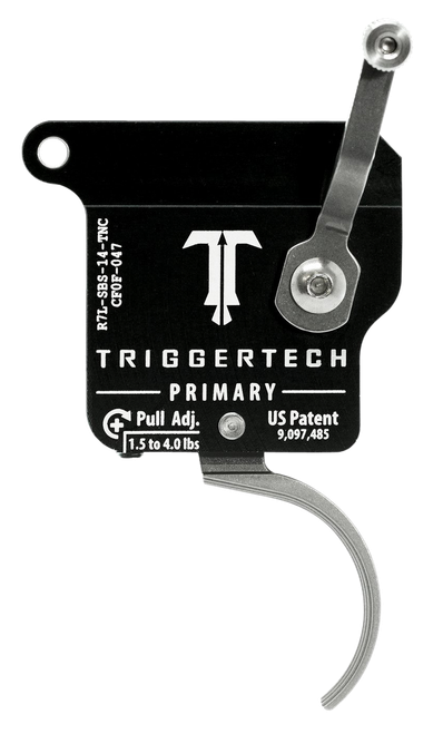 TriggerTech R7LSBS14TNC Primary Without Bolt Release Single-Stage Traditional Curved Trigger with 1.50-4 lbs Draw Weight for Remington 700 Left