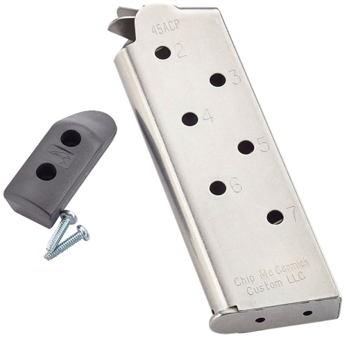 CMC Products 14121 Match Grade  7rd 45 ACP Fits 1911 Officer Stainless/Black