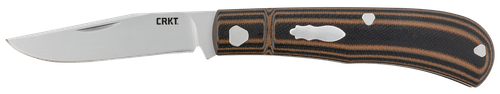 CRKT 7100 Venandi  3.14" Folding Clip Point Plain Bead Blasted 8Cr13MoV SS Blade/Black/Brown G10 Handle