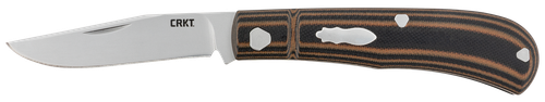 CRKT 7100 Venandi  3.14" Folding Clip Point Plain Bead Blasted 8Cr13MoV SS Blade/Black/Brown G10 Handle