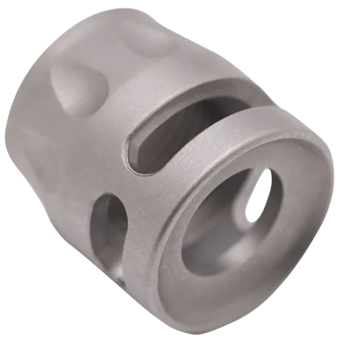 True Precision Inc TPSMICROSS Micro Compensator S-Type Satin Stainless 416R Stainless Steel 1/2"x28 Threads 9mm/380 ACP