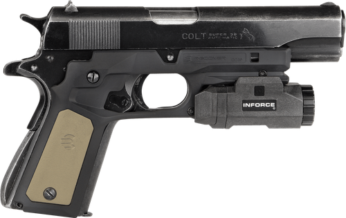Recover Tactical CC3P0102 Frame Grip  Black Polymer Frame with Interchangeable Black & Tan Panels for Standard Frame 1911