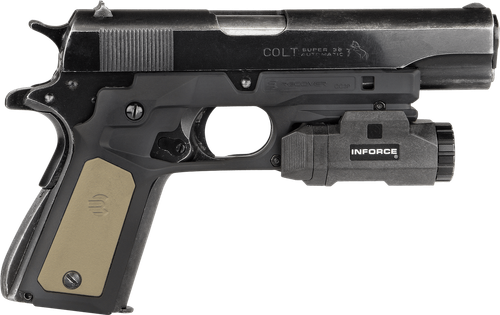 Recover Tactical CC3P0102 Frame Grip  Black Polymer Frame with Interchangeable Black & Tan Panels for Standard Frame 1911