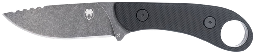 CobraTec Knives SD2DNSBLKGEN2 Skinner Gen II 3.50" Folding Plain Stonewashed D2 Steel Blade, 4.31" Black w/Finger Ring G10 Scales Handle