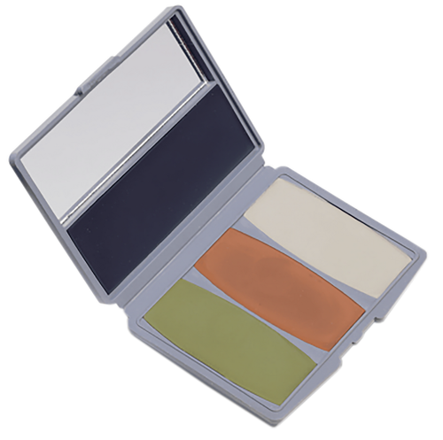 Hunters Specialties HS00264 Camo-Compac 4 Woodland Makeup Kit Mud Brown/Flat Black/Leaf Green/Sand