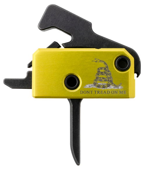 Rise Armament RA140FDTOM Don't Tread on Me Trigger Assembly Single-Stage Flat Trigger with 3.50 lbs Draw Weight, Don't Tread on Me Flag Finish for AR-Platform