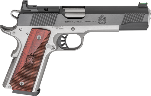 Springfield Armory PX9120LAOS 1911 Ronin 45 ACP 8+1 5" Stainless Steel Barrel Optic Ready Blued Slide Crossed Cannons Checkered Grip