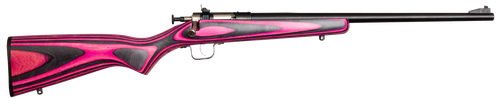 Crickett KSA2225 Youth  22 LR 1rd 16.12" Blued Barrel & Receiver, Fixed Front/Adjustable Rear Peep Sights, Pink/Black Laminate Stock w/11.5" LOP, Rebounding Firing Pin Safety