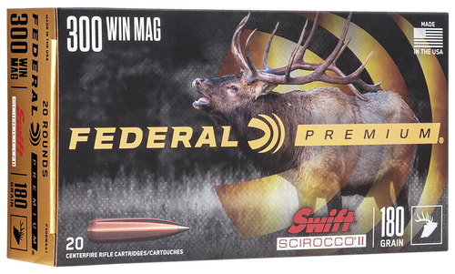 Federal P300WSS1 Premium  300WinMag 180gr Swift Scirocco II 20 Per Box/10 Case