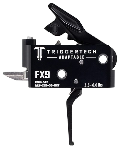 TriggerTech ARFTBB36NNF Adaptable  Two-Stage Flat Trigger with 3.50-6 lbs Draw Weight & Black PVD Finish for FN FX9