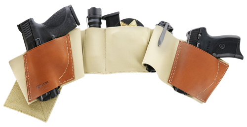 Galco UWKHMED2 UnderWraps 2.0 Khaki Medium Leather/Nylon Handgun