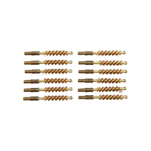 BRONZE PISTOL BRUSH, 22 CALIBER, 8-32M, 12 PACK