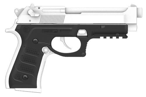 Recover Tactical BC201 Grip & Rail System  Black Polymer Picatinny for Most Beretta 92 & M9 Models