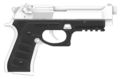 Recover Tactical BC201 Grip & Rail System  Black Polymer Picatinny for Most Beretta 92 & M9 Models