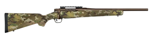 Mossberg 28278 Patriot  Compact 6.5 Creedmoor 4+1 18" Patriot Brown Cerakote Threaded Bull Barrel, Patriot Brown Cerakote Steel Receiver w/Picatinny Rail, MultiCam Fixed Synthetic Stock